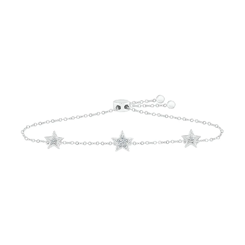 Unbeatable Savings Await Unique Earrings Star Bolo Bracelet with Diamonds