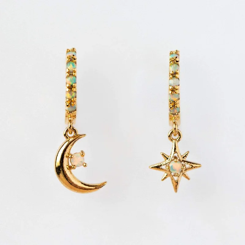 Huge Discounts, Unbeatable Offers Zirconia Ring Starry Night Mini Hoops
