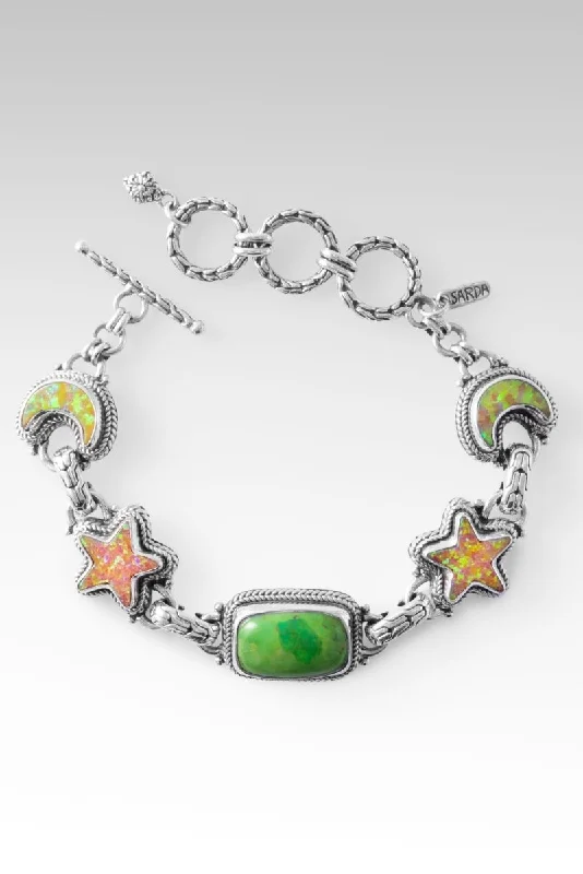Flash Sale Tourmaline Necklace Over The Moon Bracelet™ in Mohave Green Kingman Turquoise