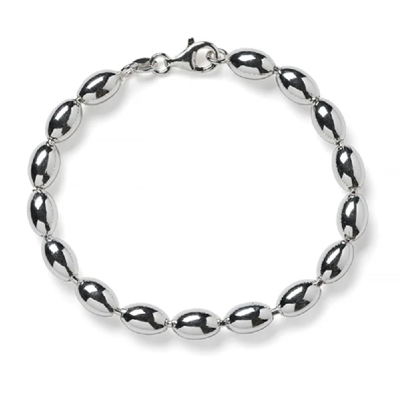Limited - Time Offer Beaded Bracelet Sterling Silver Contemporary Rice Bead Bracelet Limited - Time Offer Beaded Bracelet Sterling Silver Contemporary Rice Bead Bracelet