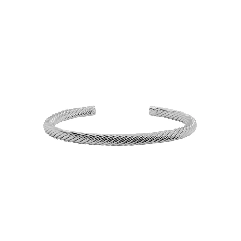 Shop Now, Save Big Bucks Luxury Necklace Sterling Silver Twist Pattern Cuff Bracelet