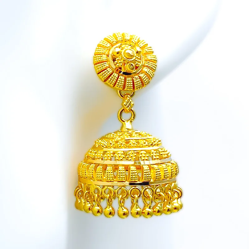 Shop Now, Save Big Bucks Luxury Bracelet Stylish Grandiose 22k Gold Netted Jhumki Earrings