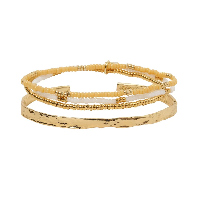 New Arrivals on Discount Handmade Jewelry Sunshine Bracelet Stack - Mango