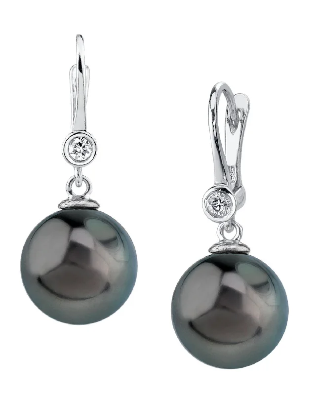 Shop Comfortably at Home Emerald Ring Black Tahitian Pearl & Diamond Bezel Dangle Earrings Shop Comfortably at Home Emerald Ring Black Tahitian Pearl & Diamond Bezel Dangle Earrings
