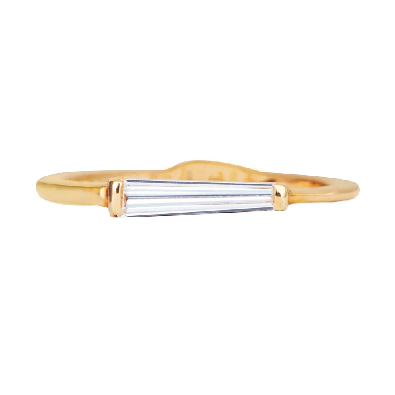 Limited - Time Offer Pearl Necklace Tapered Baguette Diamond Ring
