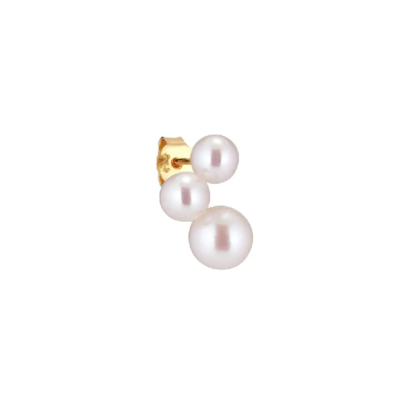 Clearance Sale, Steal Great Bargains Classic Stud Earrings Neo Trois 18K Gold Plated Stud w. White Pearls Clearance Sale, Steal Great Bargains Classic Stud Earrings Neo Trois 18K Gold Plated Stud w. White Pearls