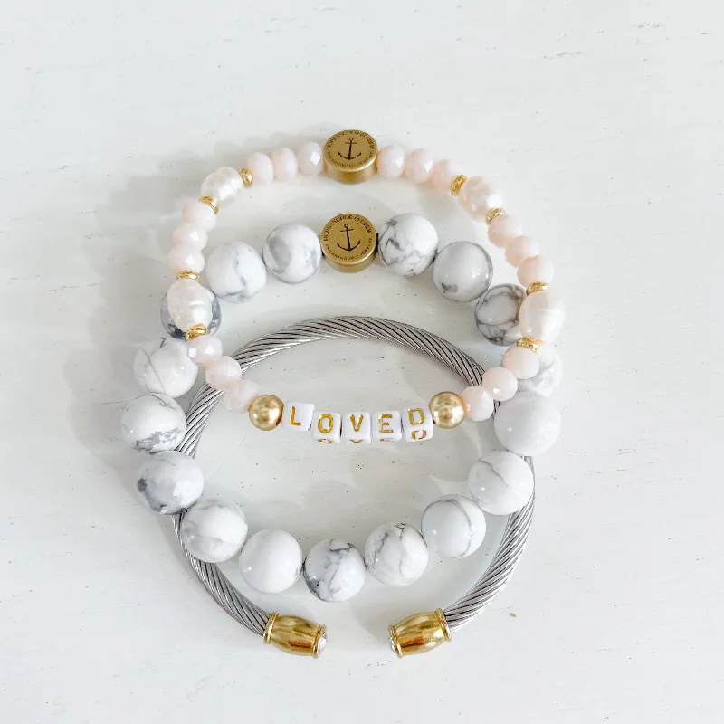 New Arrivals on Discount Onyx Bracelet The Donna Stack