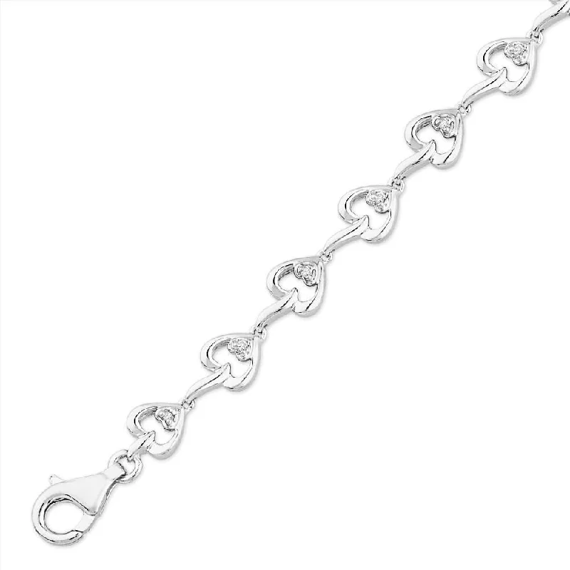 Season - End Clearance Layered Bracelet Tiny Heart Diamond Bracelet