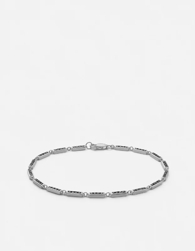 Don't Miss Your Chance Silver Choker Totem Onyx Bracelet, Sterling Silver