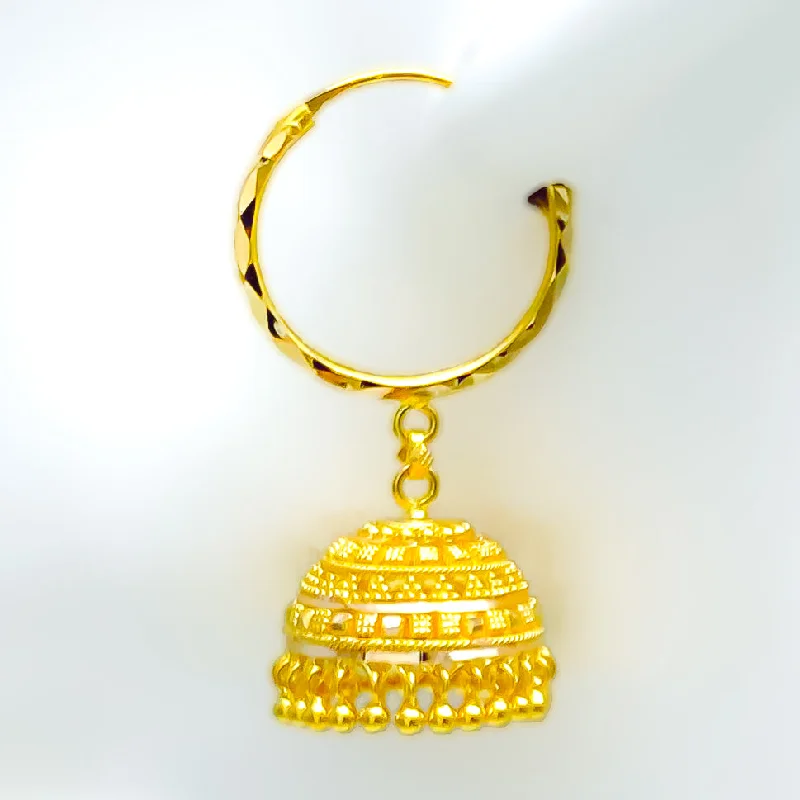 Shop Now, Save Big Bucks Precious Jewelry Traditional Timeless 22K Gold Jhumki Bali Earrings