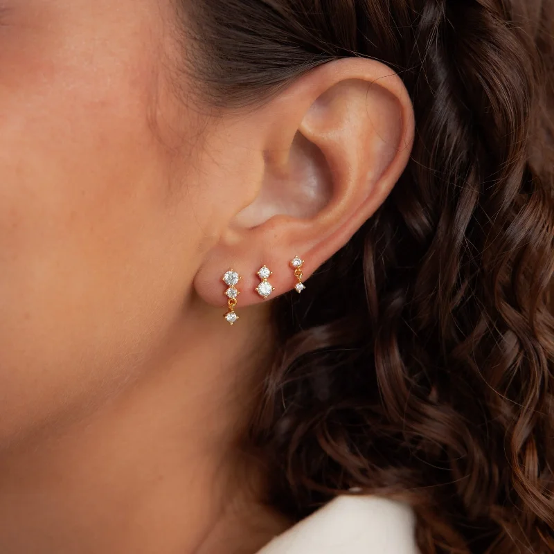 Limited - Edition Collections Now on Sale Classic Bracelet Triple Diamond Studs Set