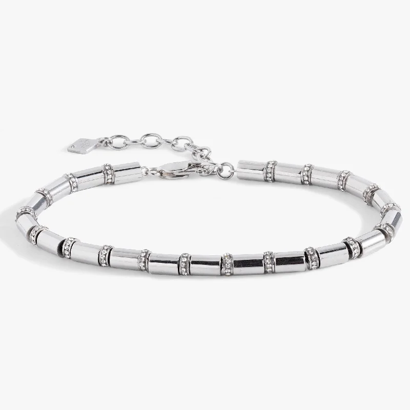 Limited - Time Offer Unique Earrings Tube Bead and Crystal Chain Bracelet