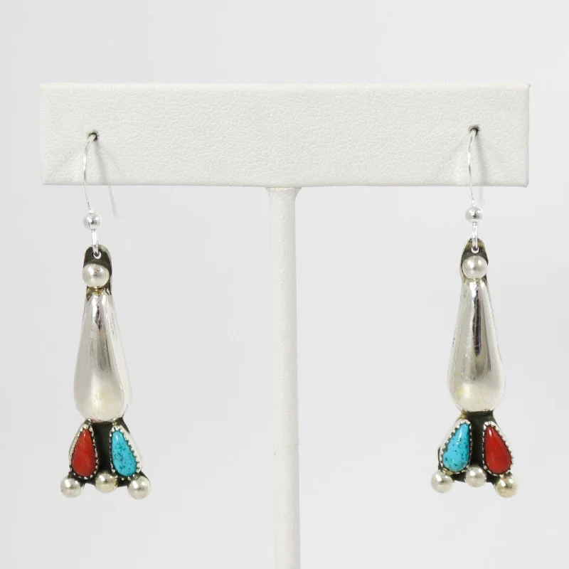 Unbeatable Savings Await Unique Jewelry Turquoise and Coral Earrings