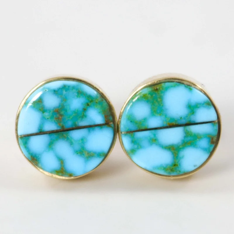 Limited - Time Offer Statement Earrings Turquoise and Gold Earrings