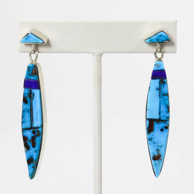 Massive Clearance Sale Boho Earrings Turquoise and Lapis Earrings