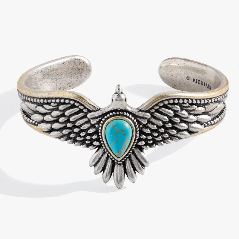 Unbeatable Savings Await Silver Hoop Earrings Turquoise Eagle Cuff Bracelet