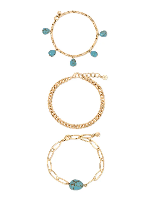 Huge Discounts, Unbeatable Offers Art Deco Necklace Turquoise Nugget Bracelet Set