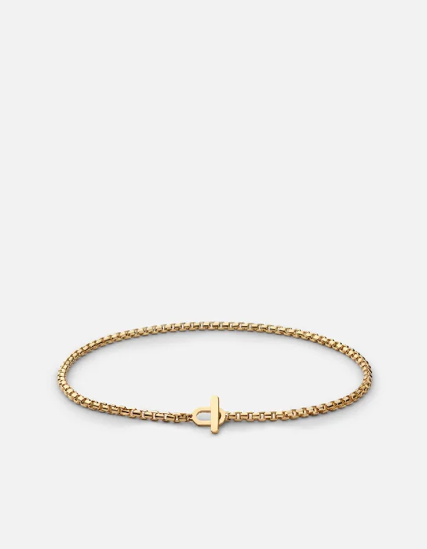 Limited Time, Unlimited Deals Dainty Necklace Venetian Bar Chain Bracelet, 14k Gold Limited Time, Unlimited Deals Dainty Necklace Venetian Bar Chain Bracelet, 14k Gold