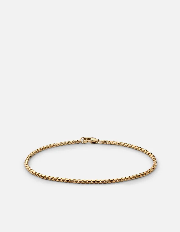 Big Savings, Big Smiles Vintage Ring Venetian Chain Bracelet, 14k Gold