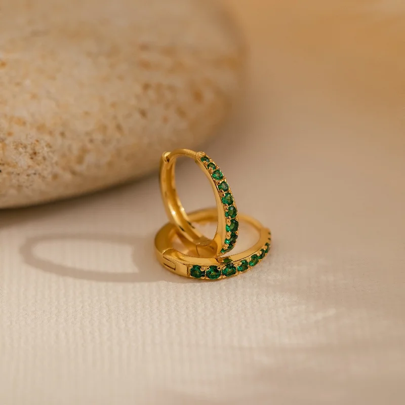 Limited Time, Unlimited Deals Sterling Bracelet Vera Emerald Birthstone Huggies