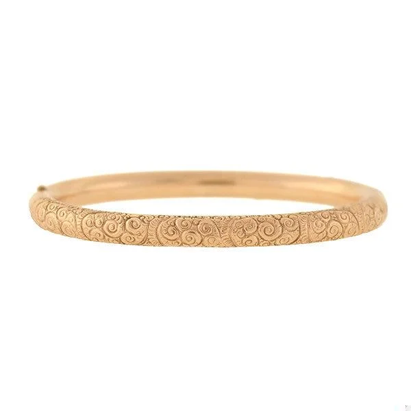 Be the First to Rock the Latest Trends Black Diamond Ring Victorian 10kt Repousse Hinged Bangle Bracelet Be the First to Rock the Latest Trends Black Diamond Ring Victorian 10kt Repousse Hinged Bangle Bracelet