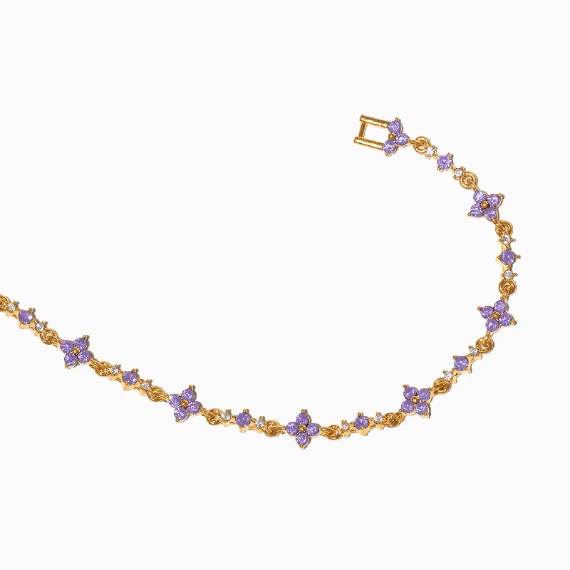 Flash Sale Opal Earrings Violet Blossom Tennis Bracelet
