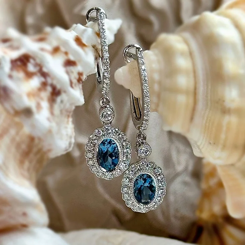 Black Friday - Style Deals All Week Long Halo Ring Scalloped Halo Aquamarine Dangles Black Friday - Style Deals All Week Long Halo Ring Scalloped Halo Aquamarine Dangles