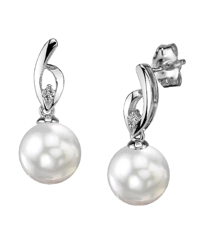 Big Savings, Big Smiles Handmade Pendant White South Sea Pearl & Diamond Asterie Earrings Big Savings, Big Smiles Handmade Pendant White South Sea Pearl & Diamond Asterie Earrings