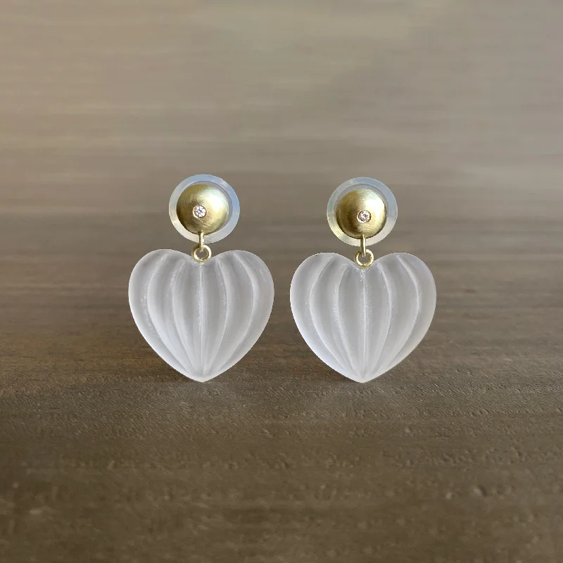 Limited - Edition Collections Now on Sale Wedding Band Wish Gourd Matte Quartz Earrings with Diamonds Limited - Edition Collections Now on Sale Wedding Band Wish Gourd Matte Quartz Earrings with Diamonds