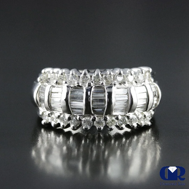 Buy More, Save More Fashionable Earrings 1.08 Carat Diamond Wedding Band Anniversary Ring In 14K White Gold Buy More, Save More Fashionable Earrings 1.08 Carat Diamond Wedding Band Anniversary Ring In 14K White Gold