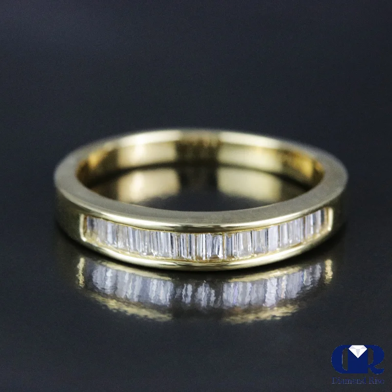 Flash Sale Handmade Earrings Women's Baguette Diamond Wedding Band Anniversary Ring 14K Yellow Gold Flash Sale Handmade Earrings Women's Baguette Diamond Wedding Band Anniversary Ring 14K Yellow Gold