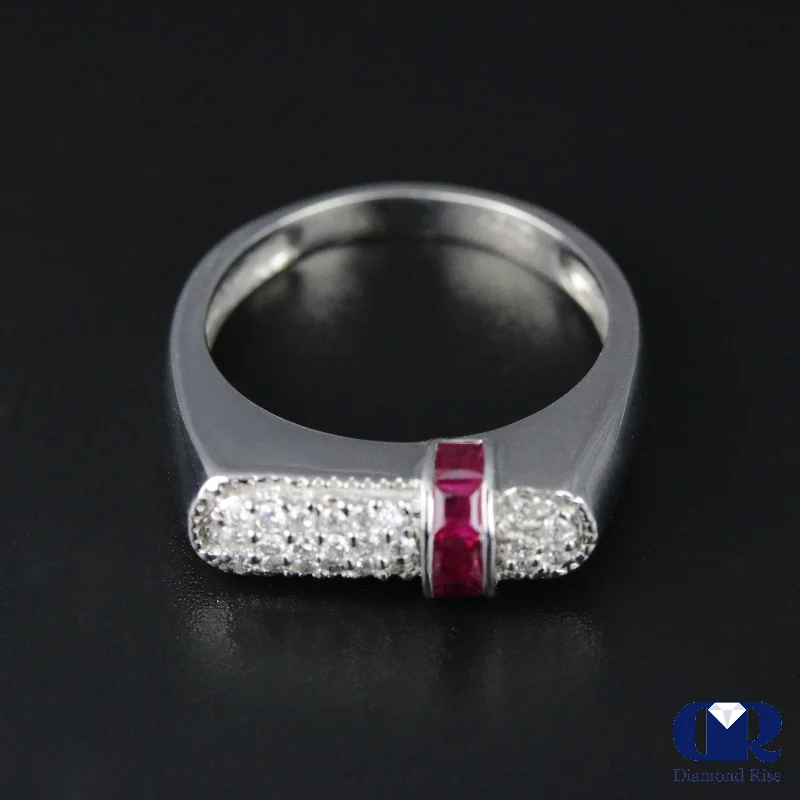 Massive Clearance Sale Platinum Necklace Women's Diamond & Ruby Wedding Band Anniversary Ring In 14K White Gold Massive Clearance Sale Platinum Necklace Women's Diamond & Ruby Wedding Band Anniversary Ring In 14K White Gold