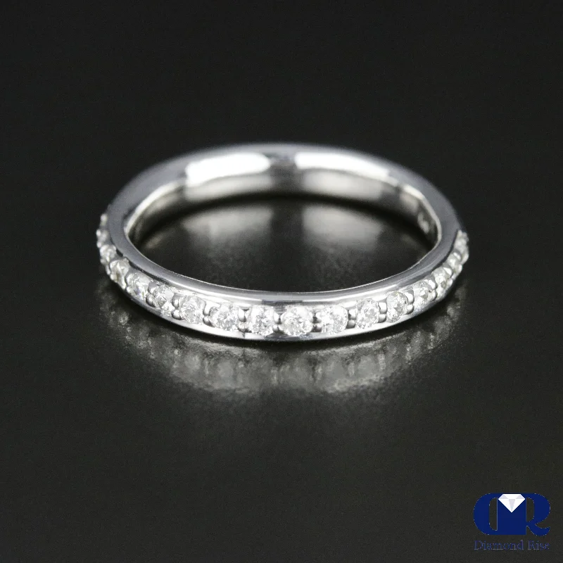 Be the First to Rock the Latest Trends Trendy Necklace 0.50 Carat Diamond Eternity Wedding Band Anniversary Ring 14K White Gold Be the First to Rock the Latest Trends Trendy Necklace 0.50 Carat Diamond Eternity Wedding Band Anniversary Ring 14K White Gold