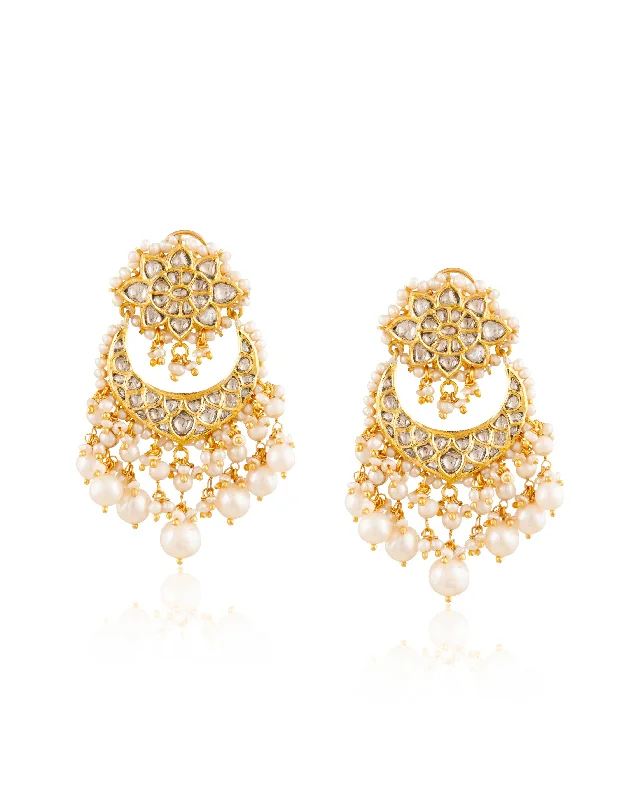 Unbeatable Savings Await Elegant Earrings Zahara Polki Chandbalis