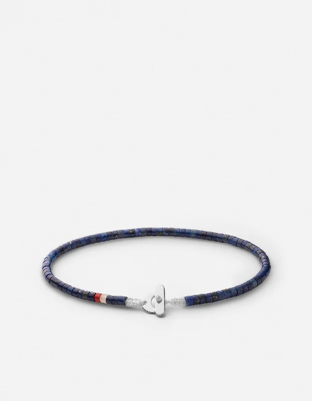 Clearance Sale Birthstone Pendant Zane Lapis Bracelet, Sterling Silver