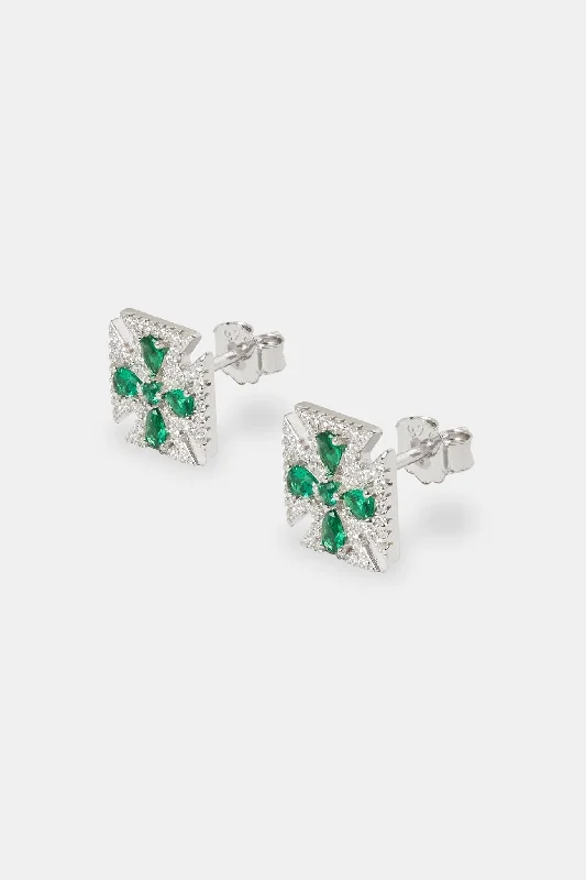 Huge Discounts, Unbeatable Offers Trendy Jewelry 10mm Iced Motif Tear Drop Stud Earring - Green Huge Discounts, Unbeatable Offers Trendy Jewelry 10mm Iced Motif Tear Drop Stud Earring - Green