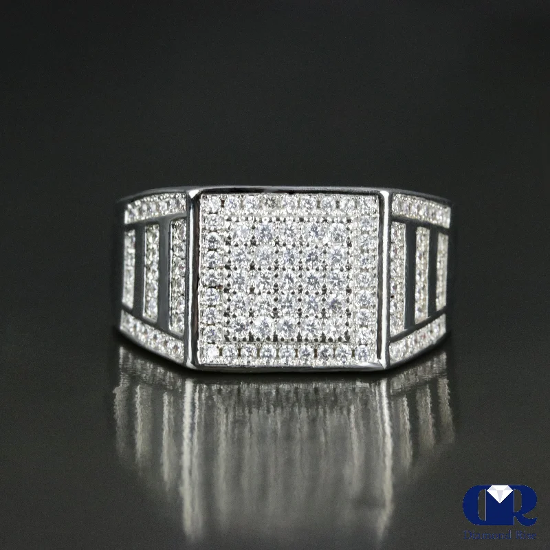New Arrivals on Discount Marquise Ring 14K White Gold Men's Diamond Pinky Rings