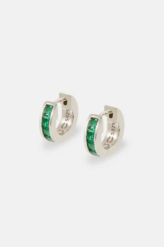 Limited - Edition Collections Now on Sale Gold Cuff Bracelet 4mm Green Baguette Polished Huggie - White Limited - Edition Collections Now on Sale Gold Cuff Bracelet 4mm Green Baguette Polished Huggie - White