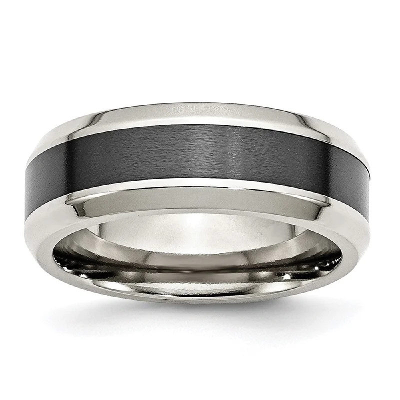 Shop Now, Save Big Bucks Classic Bracelet 8mm Stainless Steel & Black Ceramic Center Beveled Standard Fit Band Shop Now, Save Big Bucks Classic Bracelet 8mm Stainless Steel & Black Ceramic Center Beveled Standard Fit Band