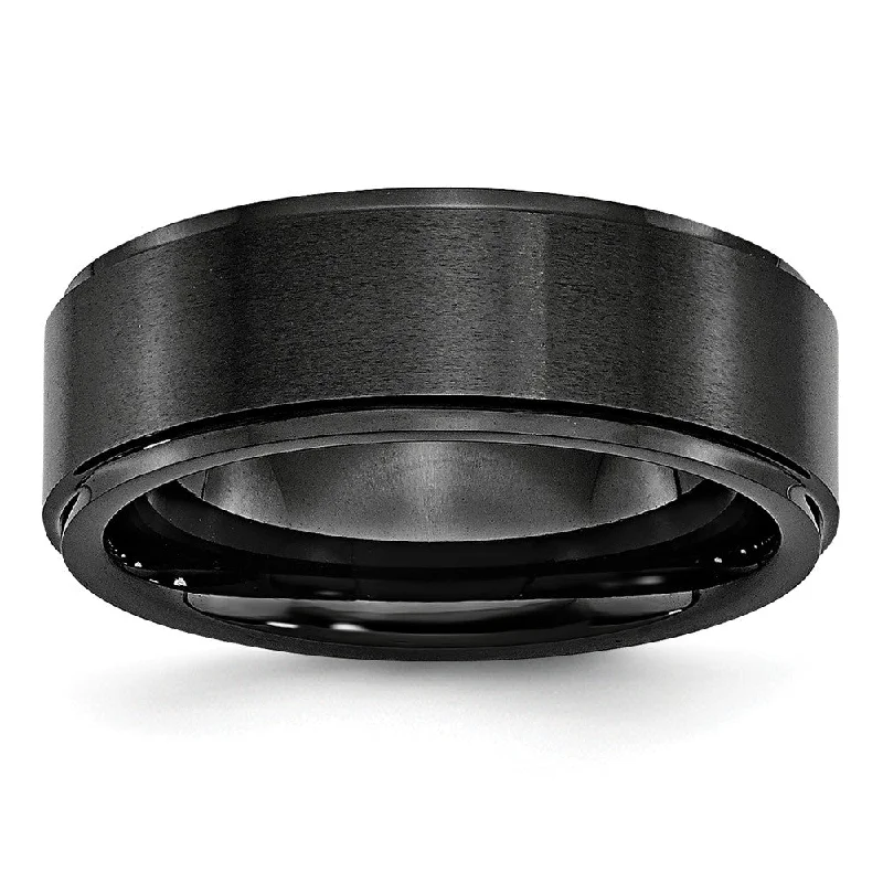 New Arrivals on Discount Rose Gold Ring Black Ceramic, 8mm Ridged Edge Comfort Fit Band New Arrivals on Discount Rose Gold Ring Black Ceramic, 8mm Ridged Edge Comfort Fit Band