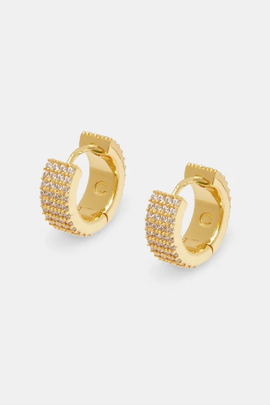 Shop Now, Save Big Bucks Vintage Locket Iced Huggie Earrings - Gold