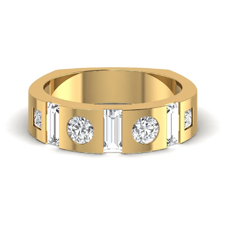 Buy More, Save More Classic Diamond Ring Men's Gold Designer Lab Diamond Ring