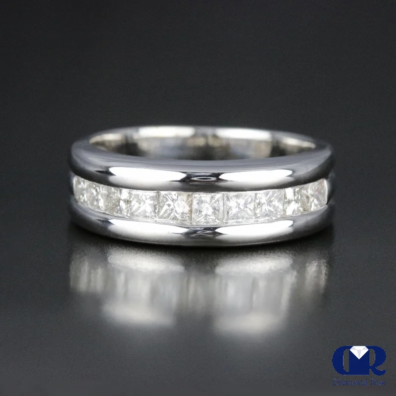 Limited Time, Unlimited Deals Stackable Rings Men's Princess Cut Diamond Wedding Band 14K White Gold Limited Time, Unlimited Deals Stackable Rings Men's Princess Cut Diamond Wedding Band 14K White Gold