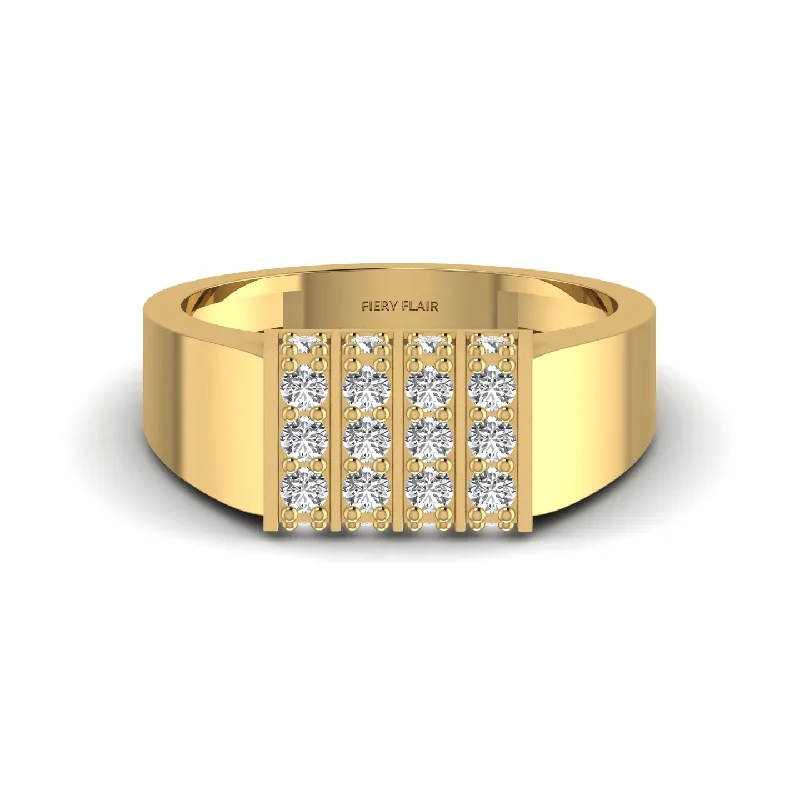 Clearance Sale Luxury Necklace Opulent 0.77CT Lab Diamond Men's Ring