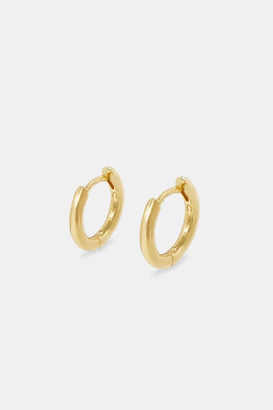 Limited Time, Unlimited Deals Elegant Pendant Polished Huggies Earrings - Gold