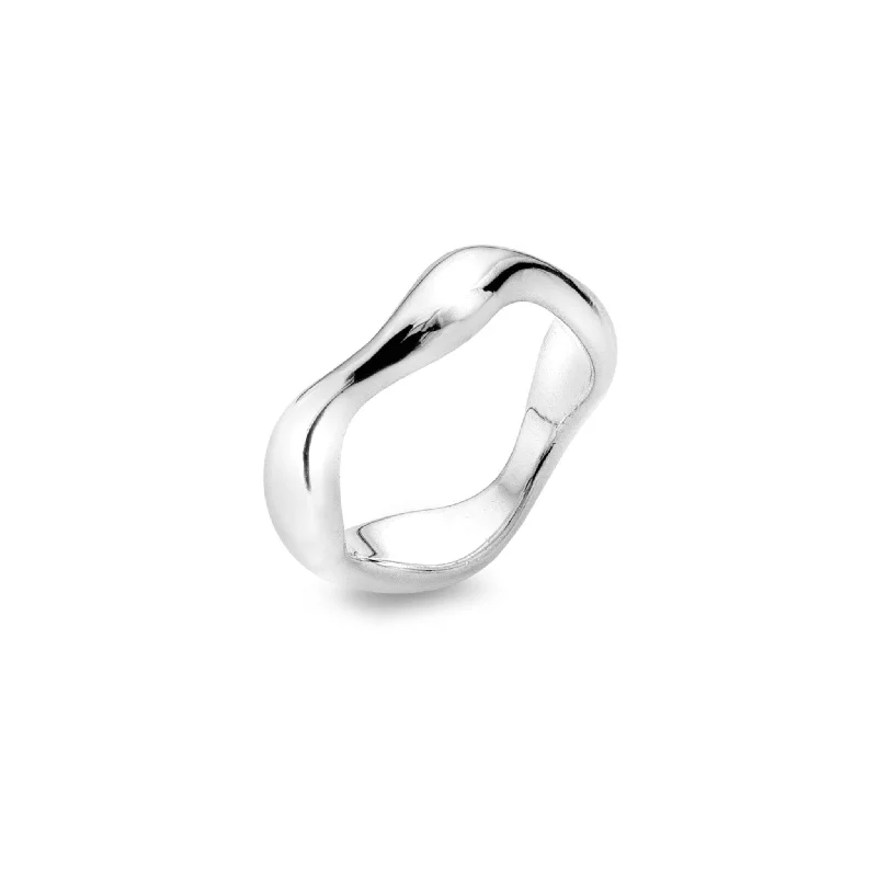 Don't Miss Your Chance Opal Necklace Sea Gems Sterling Silver Smooth Wave Ring