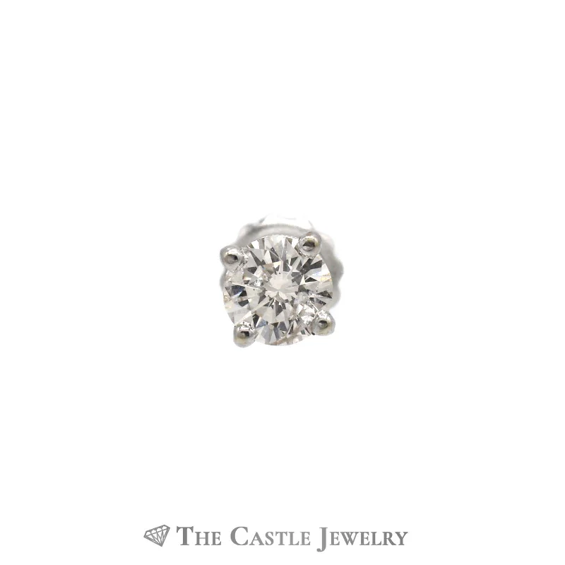 Be the First to Rock the Latest Trends Beaded Bracelet Single .47ct Round Brilliant Cut Diamond Stud in 14K White Gold Be the First to Rock the Latest Trends Beaded Bracelet Single .47ct Round Brilliant Cut Diamond Stud in 14K White Gold