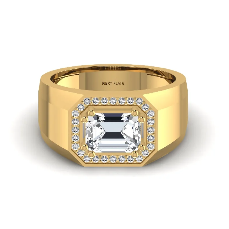 Clearance Sale, Steal Great Bargains Rose Gold Ring Sparkle Emerald Lab Diamond Men's Ring Clearance Sale, Steal Great Bargains Rose Gold Ring Sparkle Emerald Lab Diamond Men's Ring