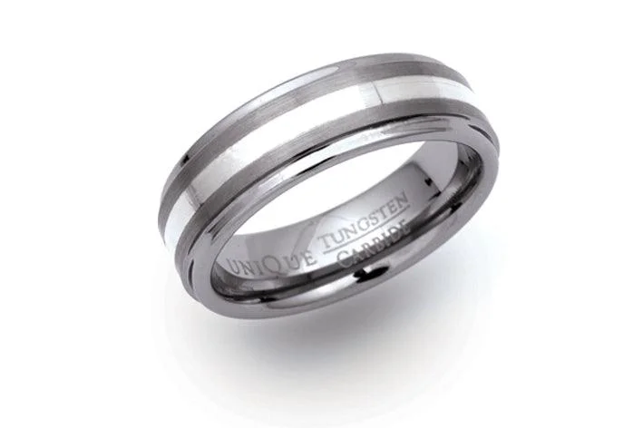Limited - Edition Collections Now on Sale Gold Bangle Unique & Co Tungsten with a Silver Inlay Ring Limited - Edition Collections Now on Sale Gold Bangle Unique & Co Tungsten with a Silver Inlay Ring