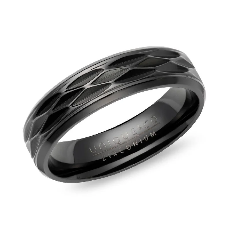 Clearance Sale Custom Jewelry Unique & Co Black Diamond Cut Zirconium Ring